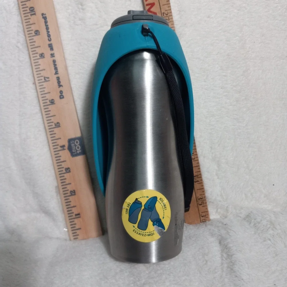 Portable Dog Water Bottle Travel Feeder Bowl Leakproof Puppy Drink messy mutts